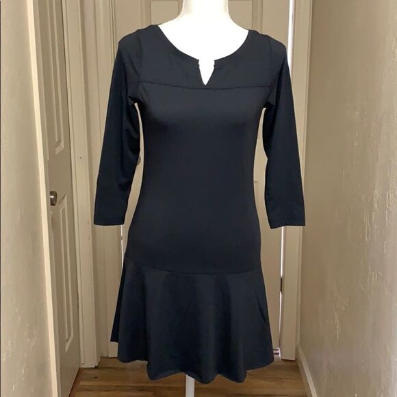 Lolë 3/4 Sleeve Shirt Dress Sz XS - Picture 2 of 9